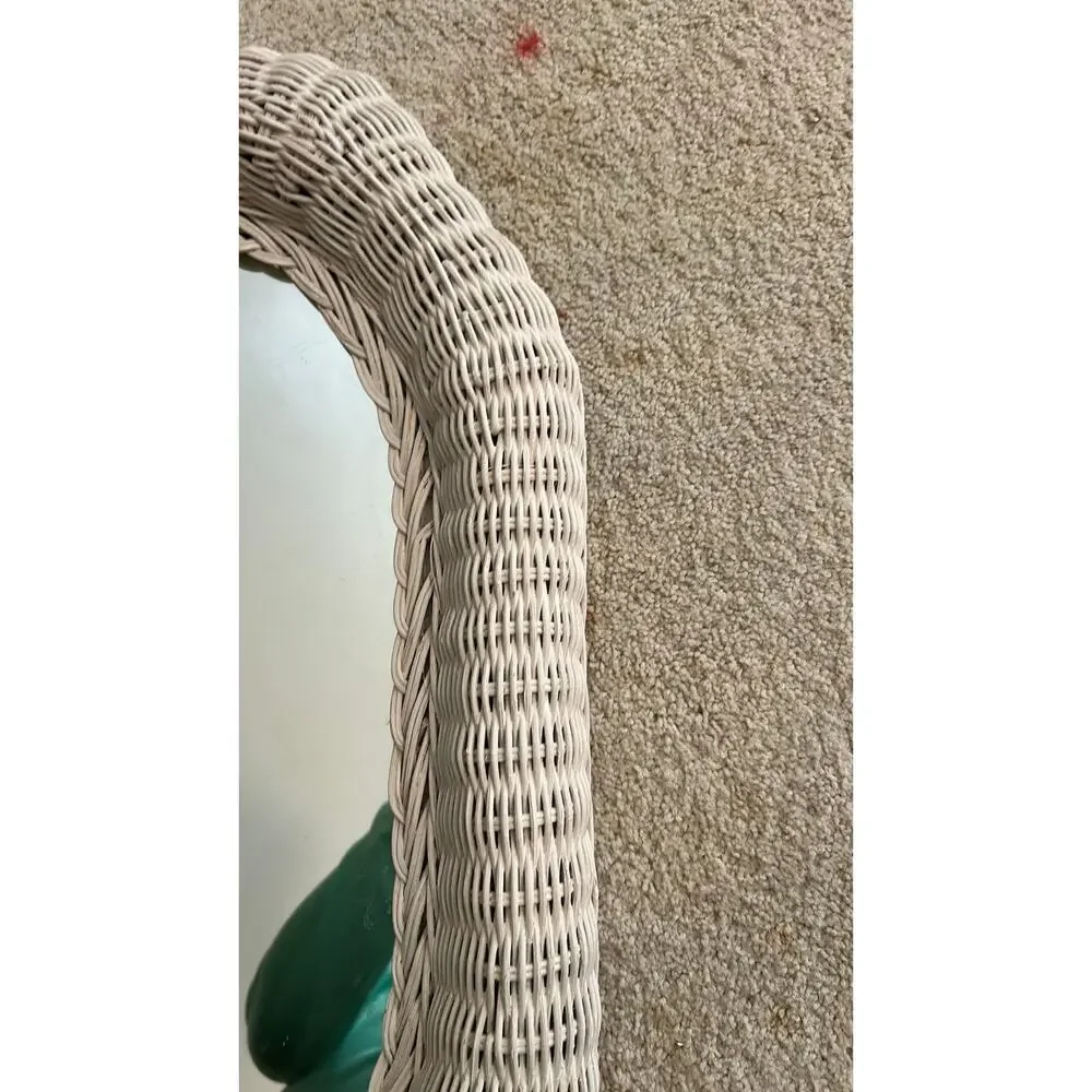 Wicker Octagon Mirror